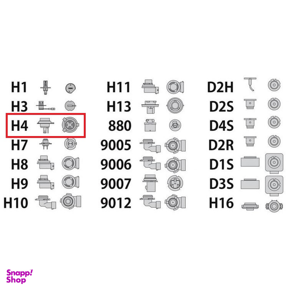 لامپ خودرو سام مدل 100/90 کد H4