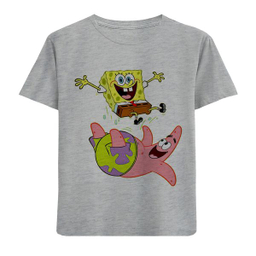 تیشرت آستین کوتاه بچگانه مدل باب اسفنجی و پاتریک F535