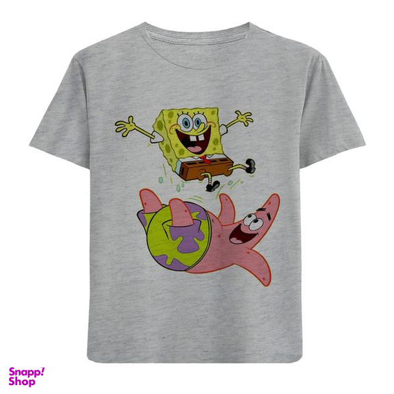 تیشرت آستین کوتاه بچگانه مدل باب اسفنجی و پاتریک F535