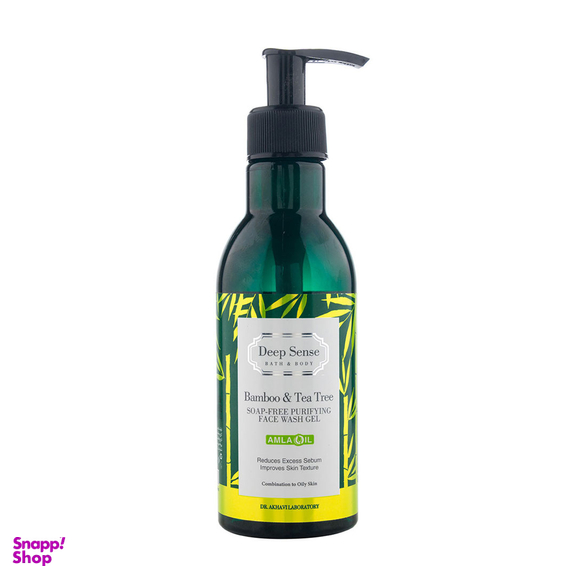 ژل شستشوی صورت دیپ سنس مدل Amla Oil حاوی عصاره درخت چای و بامبو حجم 250 میلی‌ لیتر