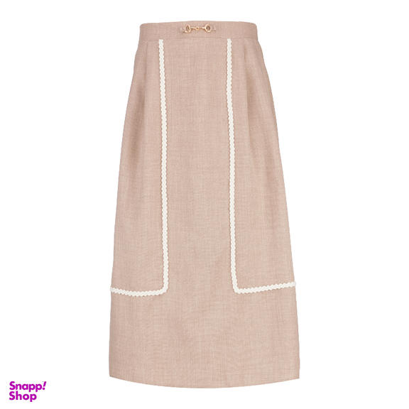 ست کت و دامن زنانه السانا مدل ضحا کد 219607 رنگ شکلاتی