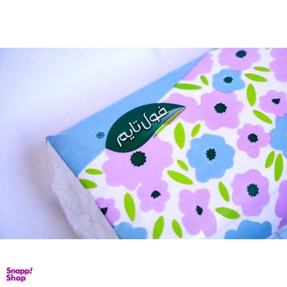 دستمال کاغذی 250 برگ فول تایم مدل گل دار بسته 8 عددی