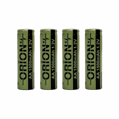 باتری قلمی قابل شارژ سرتخت اوریون مدل AA1500mAh بسته 4 عددی