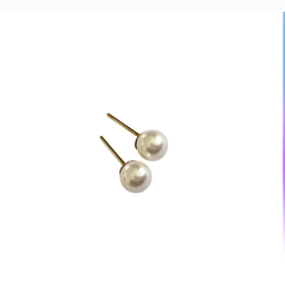 گوشواره طلا 18 عیار زنانه طرح لوتوس مدل مروارید کد J-1118-66