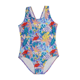 مایو دخترانه الایو مدل 6282 رنگ بنفش