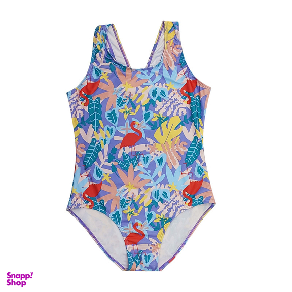 مایو دخترانه الایو مدل 6282 رنگ بنفش