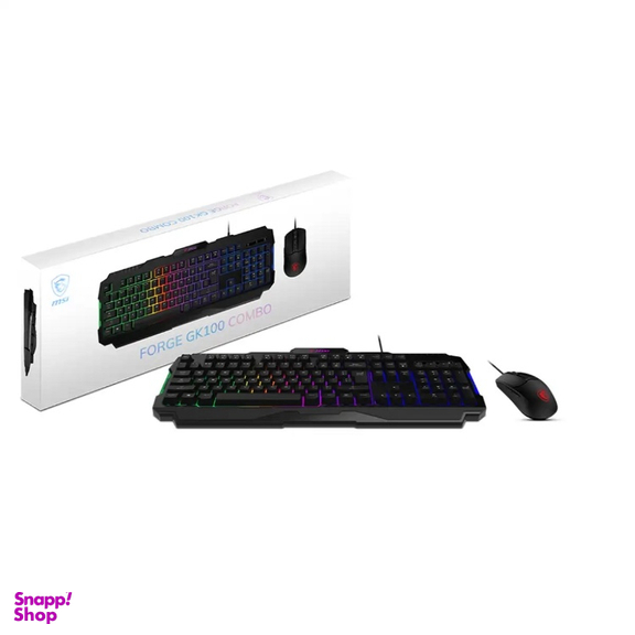 کیبورد و ماوس مخصوص بازی ام اس آی مدل FORGE GK100 COMBO