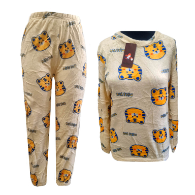 ست تیشرت و شلوار حوله ای زنانه مدل گربه کد H770