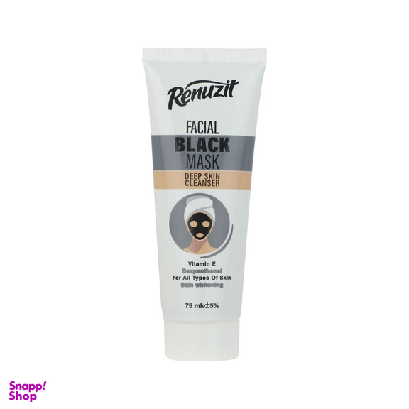 ماسک صورت رینو زیت مدل Black Deep حجم 75 میلی لیتر
