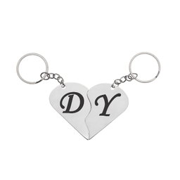 جاکلیدی گیلواره زراوشان مدل قلب دو تکه حرف D Y