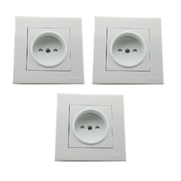 پریز توکار بدون ارت پارت الکتریک مدل تابش بسته 3 عددی