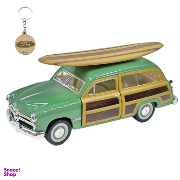 ماکت ماشین کینزمارت مدل فلزی فورد وودی واگن 1949 ساحلی FORD WOODY WAGON به همراه جاسوییچی