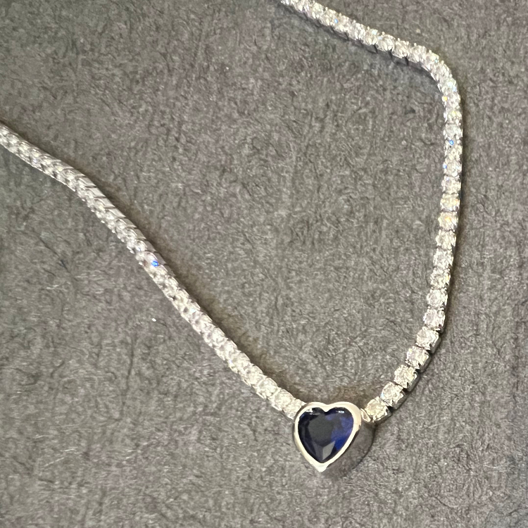 گردنبند نقره زنانه گیرا مدل diamond G1020