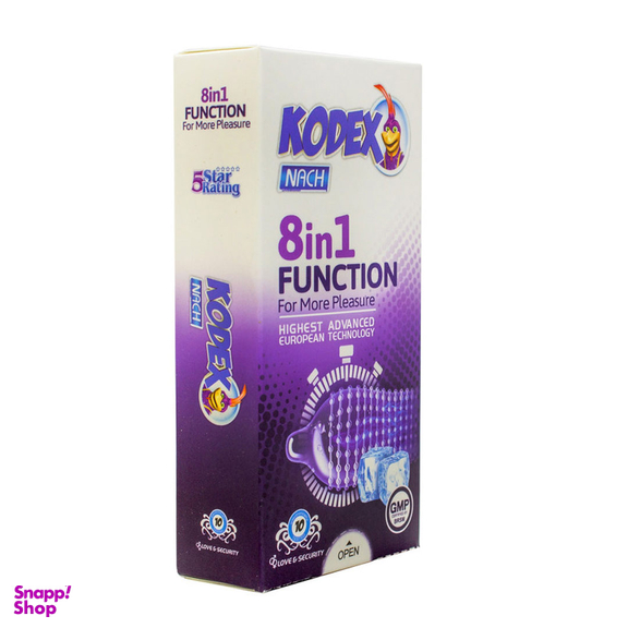 کاندوم ناچ کدکس مدل 8in1 Function بسته 10 عددی