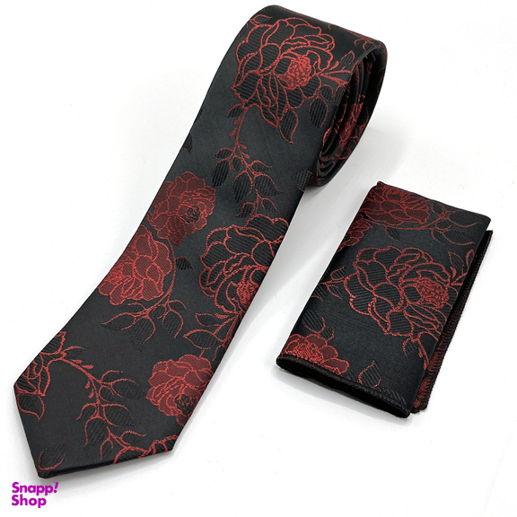 ست کراوات و دستمال جیب مردانه طرح لوییس کاوالی طرح گل کد 338