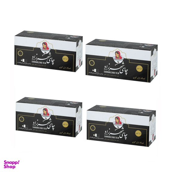 چای کیسه ای شهرزاد ارل گری بسته 4 عددی