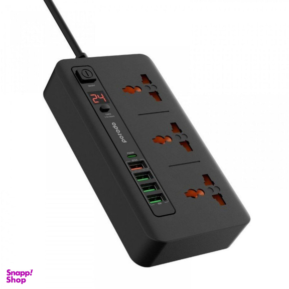 USB هاب و چندراهی برق پرودو مدل PD-FWCH013-BK