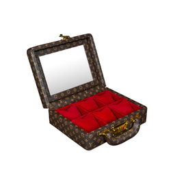 جعبه ساعت 6 خانه چرم طرح لویی ویتون کد TW-2482