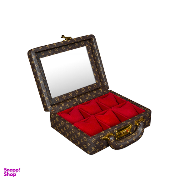 جعبه ساعت 6 خانه چرم طرح لویی ویتون کد TW-2482