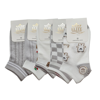 جوراب مچی زنانه الیت کد 10005 بسته ۵ عددی