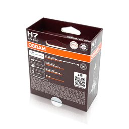 لامپ هالوژن اسرام پایه H7 مدل نایت بریکر لیزر 220 درصد بسته 2 عددی