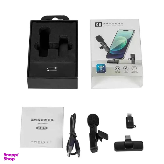 میکروفون یقه ای بی سیم مدل K8 مناسب iPhone و Type-C