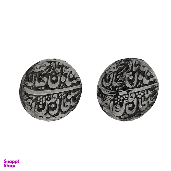 دکمه سردست نقره مردانه گالری ظهیرالدینی طرح سکه قدیمی کد 01