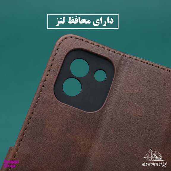 کیف کلاسوری دیامانته مدل Scusa Bk مناسب گوشی موبایل سامسونگ Galaxy A22 5G به همراه بند آویز