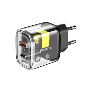 شارژر دیواری پرودو مدل Dual Output Transparent