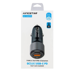 شارژر فندکی 38 وات کینگ استار مدل KC135C PD به همراه کابل USB-C