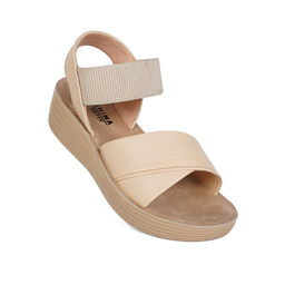 صندل زنانه شیما مدل رزا رنگ نخودی