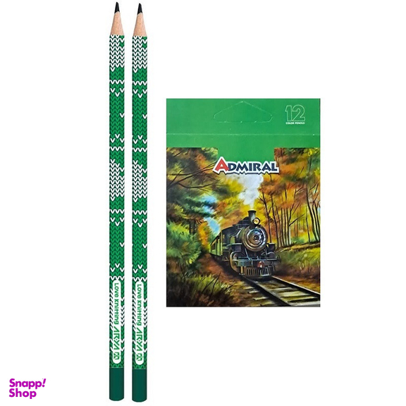 مداد مشکی آریا به همراه مداد رنگی 12 رنگ مجموعه 14 عددی