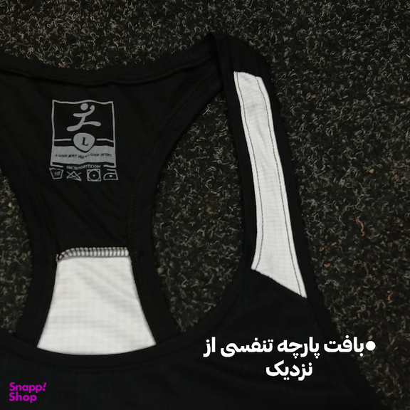 ست تاپ و شلوارک و اسکارف ورزشی مردانه کد 1604 رنگ مشکی سفید