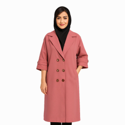 بارانی زنانه السانا مدل راوش کد 230516 رنگ صورتی