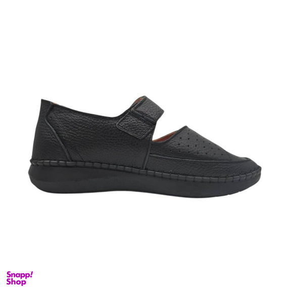 کفش طبی زنانه چرم ریباری مدل R71 رنگ مشکی