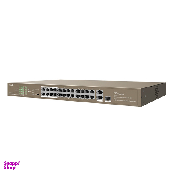 سوییچ غیرمدیریتی 24 پورت PoE تندا مدل TEF1126P-24-250W V2.0