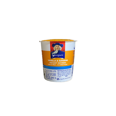 اوتمیل آماده بدون شکر اوریگامی طعم وانیل و موز وزن 55 گرم
