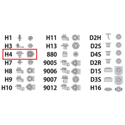 لامپ خودرو مونلایت مدل 60.55W پایه H4