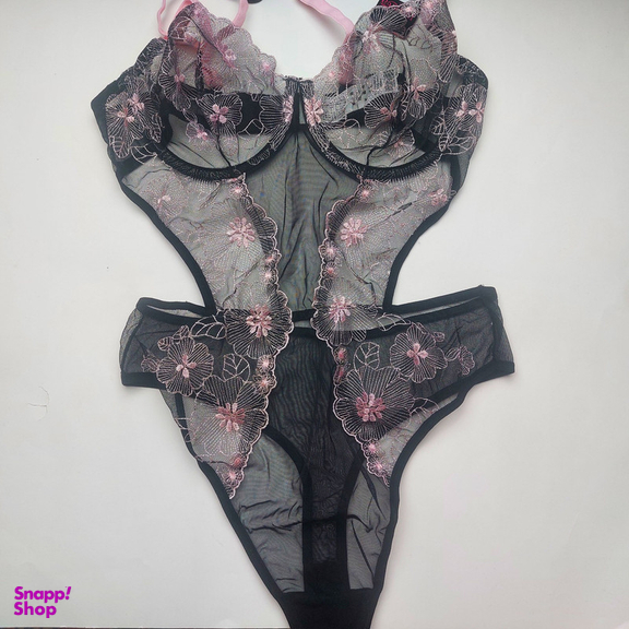 لباس خواب زنانه برتا مدل بادی توری فنردار کد 2300BS