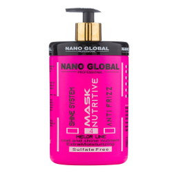 شامپو نانوگلوبال مدل موی فر به همراه ماسک مو نانوگلوبال مدل موی فر مجموعه 2 عددی