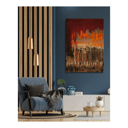 تابلو نقاشی شعله های زمین کد A020823