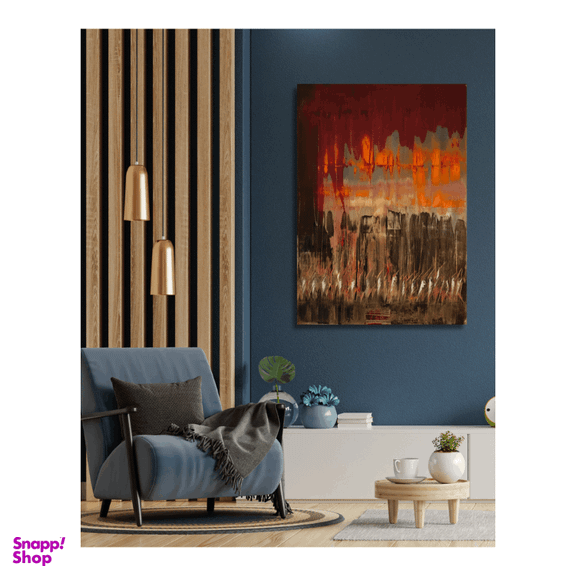تابلو نقاشی شعله های زمین کد A020823