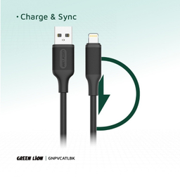 کابل شارژ USB به Lightning گرین لاین مدل 2.4A PVC طول 1 متر