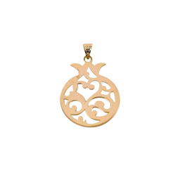 پلاک گردنبند طلا 18 عیار زنانه پانسی مدل انار کد Pe507