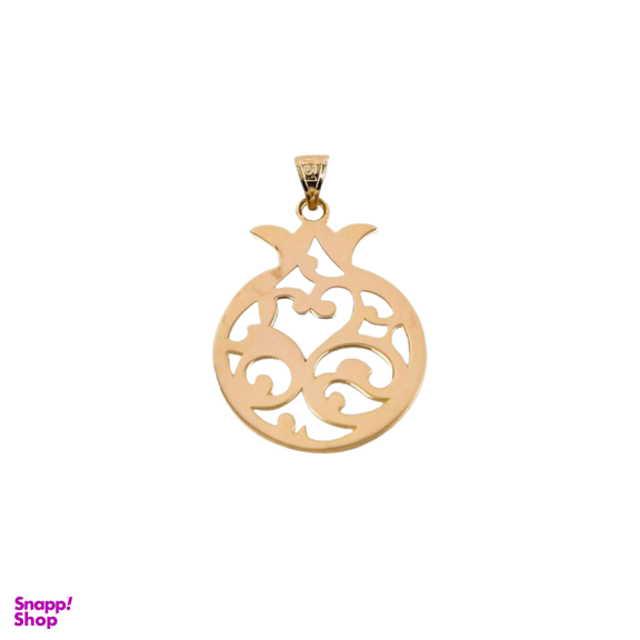 پلاک گردنبند طلا 18 عیار زنانه پانسی مدل انار کد Pe507