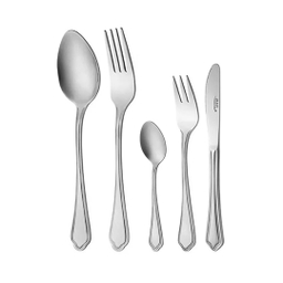 سرویس قاشق و چنگال 30 پارچه ناب استیل مدل ونیز