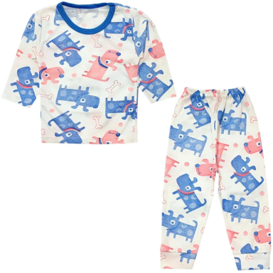 ست تیشرت آستین بلند و شلوار راحتی نوزادی مدل هاپو کد 4161 رنگ سفید