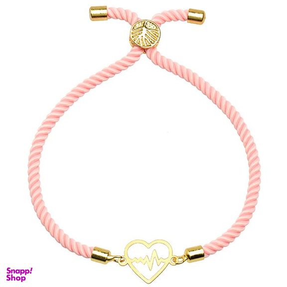 دستبند طلا 18 عیار زنانه کرابو طرح قلب و ضربان مدل Kr2158