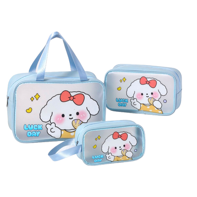 کیف لوازم آرایش کد 00225 مجموعه 3 عددی