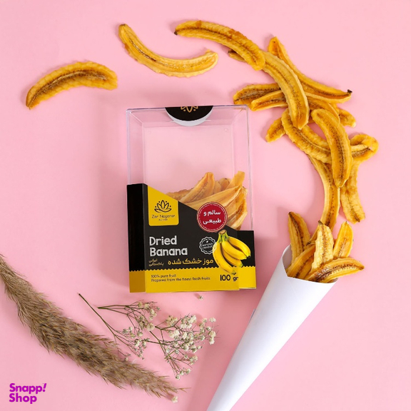 میوه‌ خشک زرنگاران طعم موز و نارگیل و آناناس و انبه وزن 400 گرم بسته 4 عددی